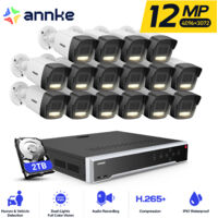 ANNKE 12MP Kit di Videosorveglianza Cablata PoE 32CH NVR 16×Telecamere Esterne Intelligenti Doppia Luce IR Visione Notturna, Avviso E-mail,Rilevamento Movimento,Telecomando APP/PC 2 TB