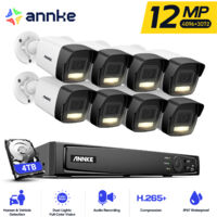 ANNKE 16 Channel 12MP Kit Videosorveglianza PoE,Intelligente Rilevamento di persone e veicoli,8X12MP Telecamera Esterno IP PoE Impermeabile,Registrazione 24/7,Colori Visione Notturna 4TB