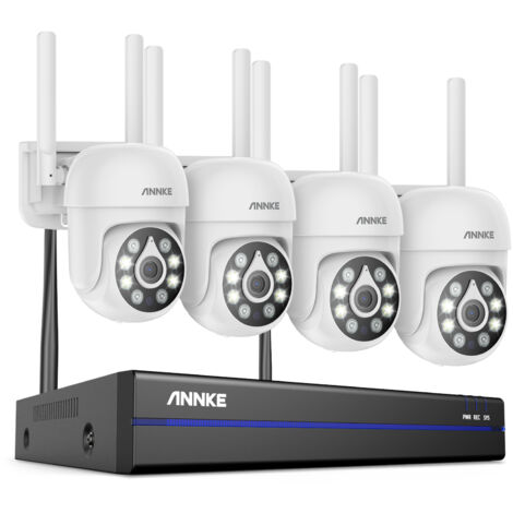 ANNKE Kit de Vidéosurveillance Sécurité Sans Fil,2×5MP Caméra Wi-Fi,Vision Nocturne Couleur Audio Bidirectionnel (1/5)