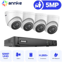 ANNKE 8CH Cámara de Videovigilancia Sistema Seguridad 4K NVR 4×5MP Cámara Visión Nocturna Detección de Movimiento Remoto