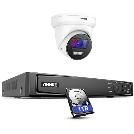 ANNKE IR Network 4K Full Color Camera Night Vision Waterproof 8CH H.265+ Video PoE NVR Surveillance Security System - 1TB HDD (1/5)
