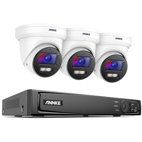 ANNKE 4K Full Color Network IR Surveillance Kit 3Camera 8MP H.265+ Video PoE NVR Security System Kit (1/5)
