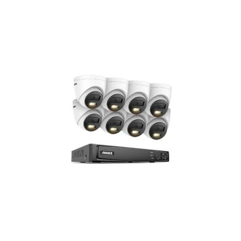 ANNKE 8CH 4K Standalone Surveillance PoE NVR x 8 PCS 1080p 24/7 Color Security Cameras (1/5)