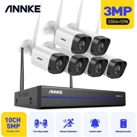 ANNKE 8CH Wireless CCTV Camera System 5MP WiFi NVR 6X 3MP Outdoor Night Vision Surveillance Security Cameras Kit (1/5)