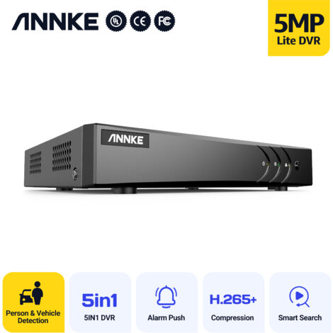 ANNKE 16 Channel 3K Lite Security DVR Recorder AI Human/Vehicle Detection H.265+ 5-in-1 CCTV DVR Supports for 24/7 Home CCTV DVR (No Hard Drive) (1/5)