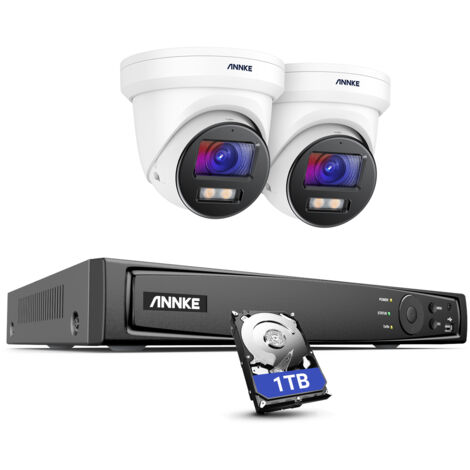 ANNKE 8MP H.265+ Video PoE NVR Security System 4K Full Color Network IR Surveillance Kit 2Camera - 1TB HDD (1/5)