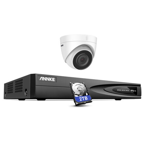 ANNKE Ultra HD 5MP POE Camera 4 Channel POE NVR CCTV Kit Outdoor Indoor Weatherproof Security Network Night Vision Email Alert CCTV Camera - 2TB HDD (1/5)