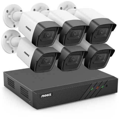 ANNKE 8CH CCTV Camera NVR IR Network 6Bullet Camera Night Vision Motion Detection Camera Security Surveillance System (1/5)