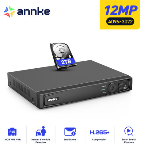 ANNKE 16CH H.265+ POE NVR 8MP CCTV Camera System Network Video Recorder For 5MP 8MP IP POE Camera - 2TB HDD (1/5)