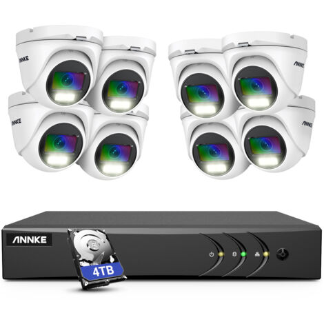ANNKE 8CH CCTV Kit DVR 82MP Camera Full Color Night Vision Smart Remote Monitoring Security Camera System - 4TB HDD (1/5)