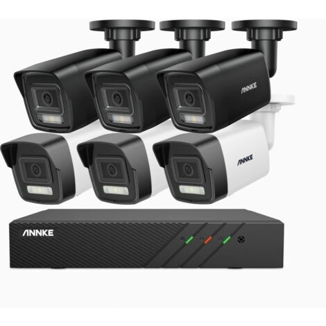 Sistema Telecamere Sicurezza Domestica LITYMOL 4 Camere POE 3K/5MP, Rilevamento AI, NVR 8CH Con HDD 2TB, Visione Notturna A Colori - 4