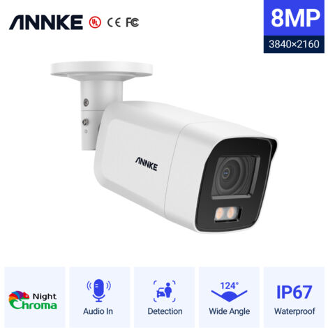 ANNKE 4K Outdoor Security Camera Color Night Vision Motion Detection PoE IP Camera Remote Monitoring,2PCS (1/5)