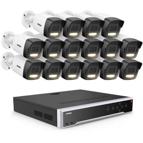 ANNKE 32CH 3K 5-in-1 DVR Security System With 1080p Color Bullet Cameras, AI Human/Vehicle Detection, Night Vision