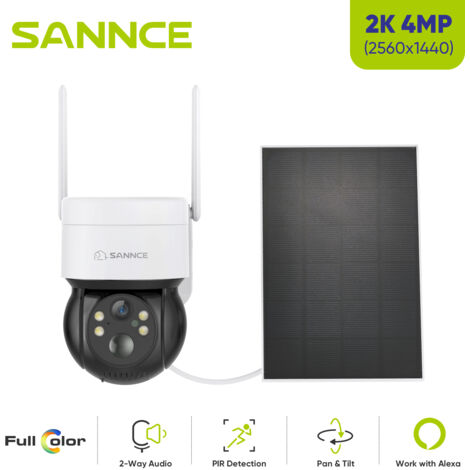 SANNCE 4MP SOLAR SECURITY CAMERAS OUTDOOR CAMERAS Wired CCTV NIGHT VISION COLOR SMART CAMERAS (1/5)