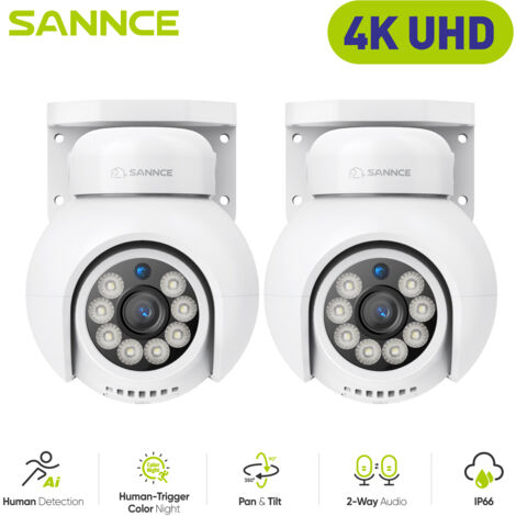 SANNCE 4K PoE Security Camera Outdoor with Colour Night Vision NO Adaptor Waterproof (1/5)