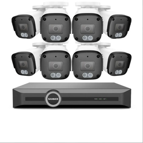 SANNCE 5MP Outdoor CCTV Security POE Camera with Human Vehicle Detection IP67