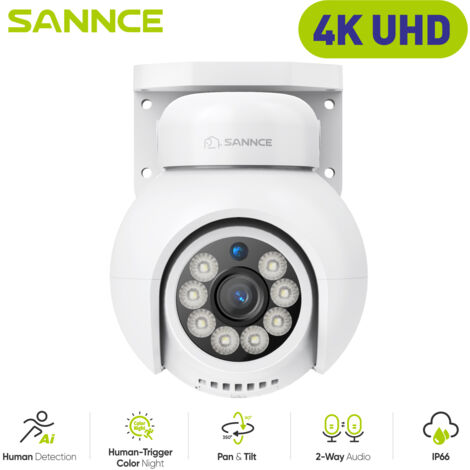 SANNCE 4K PoE Security Outdoor PT IP Camera with Human Vehicle Detection Night Vision (1/5)