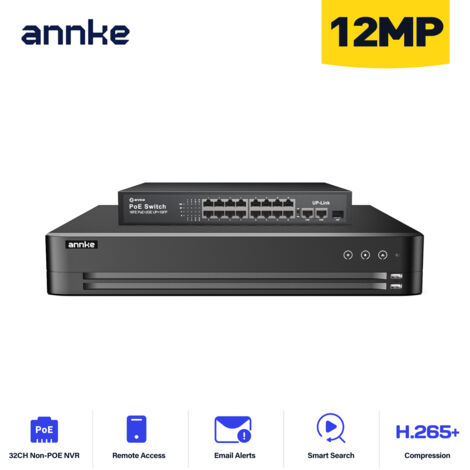 ANNKE 32CH 12MP Network Recorder with AI Motion Detection 16CH POE Switch (1/5)