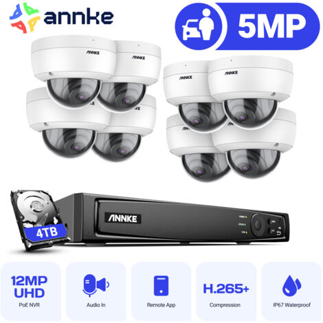 ANNKE H500 PoE Videoüberwachungsset 6MP NVR 8x5MP IP Kameras Außenkamerasystem IP67 wetterfest Nachtsicht, 4TB (1/5)