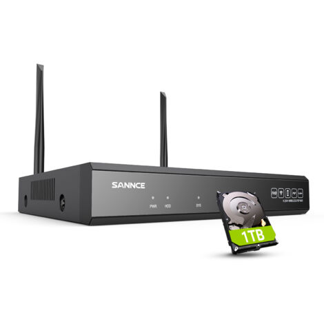 SANNCE 10CH Drahtloses Videoüberwachungssystem 5MP H.264+ Video für die Heimüberwachung PoE-Netzwerksystem Dual-Mode-WLAN-Unterstützung Alexa – 1 TB Festplatte (1/5)