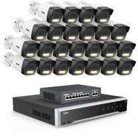 ANNKE 3K Außen Überwachungskamera,32 Kanal NVR und 24x 5MP PoE IP Kamera Bewegungserkennung, Farbnachtsicht, Videoüberwachungsset,4TB HDD