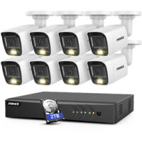 ANNKE 8 Kanal 5-in-1 DVR Videoüberwachungsset,8 x 2MP Smart IR,Überwachungskamerasystem Fernüberwachung,2TB HDD