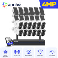 SANNCE 5MP Kabelloses Überwachungskamerasystem für den Außenbereich mit intelligenter KI-basierter Personenerkennung, kompatibel mit Alexa