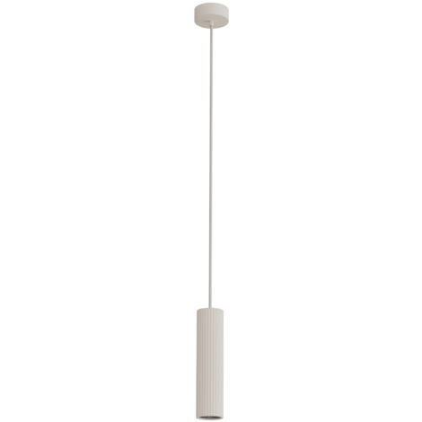 Suspension BETTY gris en plâtre rainuré, culot GU10 (1/4)