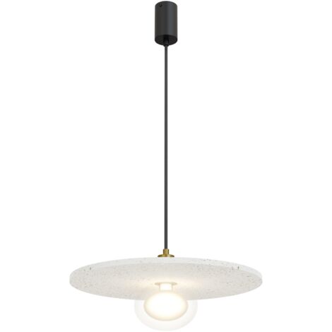 Suspension CANDY terrazzo multicolore Ø45 cm - Design artisanal avec finitions laiton - Compatible G9 / E27 (ampoule non incluse) - Luminaire décoratif minimaliste (1/5)