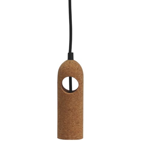 Suspension en Liège CORCHO 1xE27 60W, 150 cm, Ampoule Non Incluse, Style Naturel (1/4)