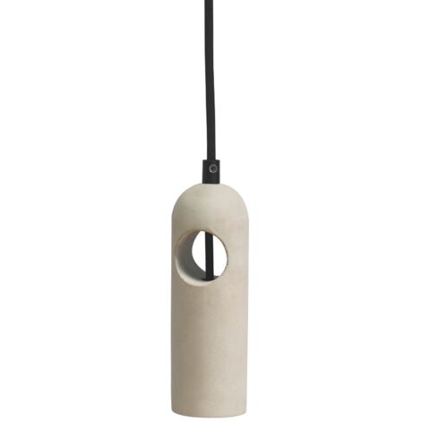 Suspension en Béton 1xE27 60W Ø50 cm, Style Provençal, Ampoule Non Incluse (1/4)