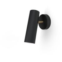 Applique orientable MILÁN noir sablé avec culot GU10