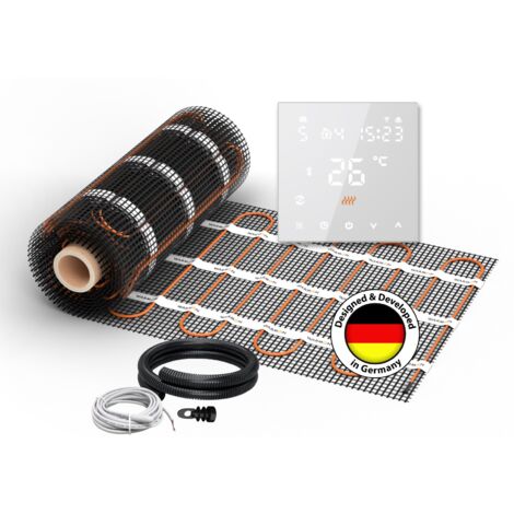 2x Heizmatten WARMON CLASSIC 150 W/m² (8+7 m²) inkl. TS 300 Smart WiFi Thermostat weiß - 15 m²