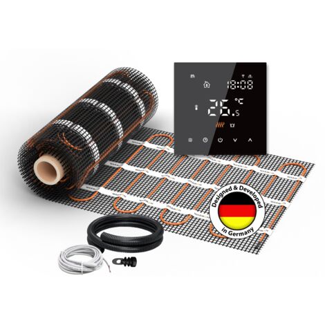 Heizmatte WARMON CLASSIC 150 W/m² inkl. TS 300 Thermostat schwarz - 7 m²