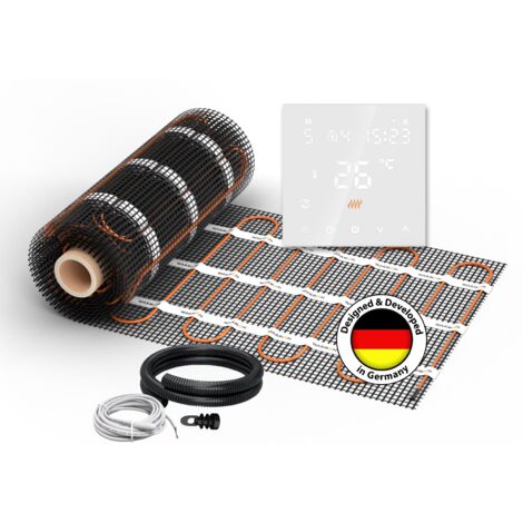 2x Heizmatten WARMON ULTRA 200 W/m² (7+5 m²) inkl. TS 300 Thermostat weiß - 12 m²
