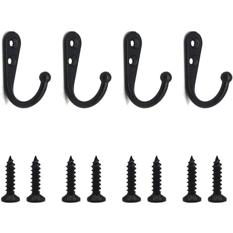 Set 4 Ganci Da Parete Shabby Chic - Ferro Laccato, Marrone Anticato E Grigio - Foto 9