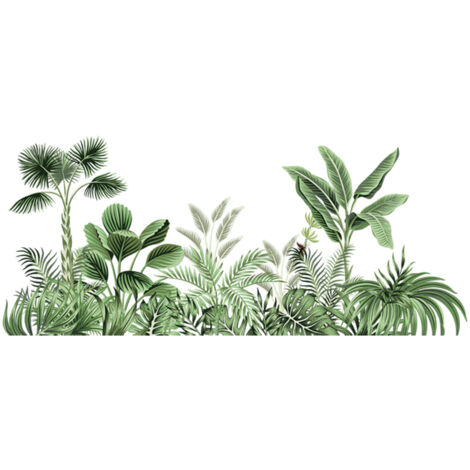 Runtoo Adesivi Murali Foglie di Verde Adesivi da Parete Uccellini Fiori Decorazioni Muro Camera da Letto Soggiorno Ufficio