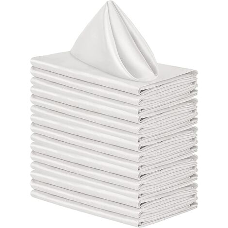 Encasa Homes 100% puro cotone orlo a giorno Tovaglioli da tavola di dimensioni 43 x 43 cm