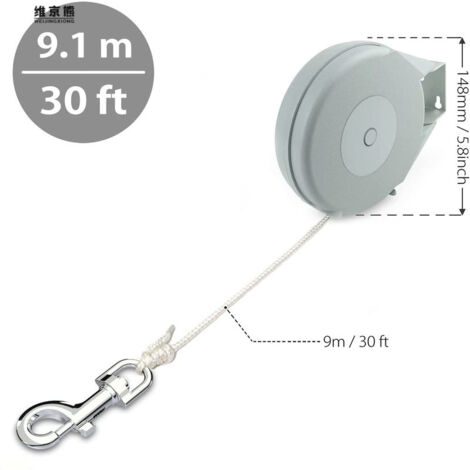 Stendibiancheria Retrattile Da Campeggio, Stendibiancheria Portatile Espandibile Da 8 M Per Giardino Viaggio Bagno Lavanderia 10 Fibbie Fisse E 20 Mollette Ymyny 87970118