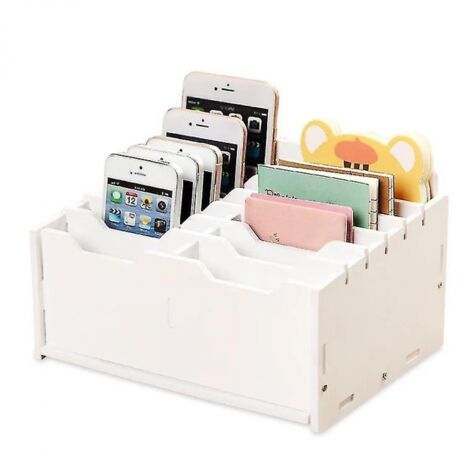 BEBUSINGOTO Supporto Per Cellulare A 12 Griglie, Contenitore Per Cellulare In Classe Calcolatrice In Legno Porta Cellulare Organizer Da Scrivania Contenitore Per Insegnanti Aula Ufficio 87319607