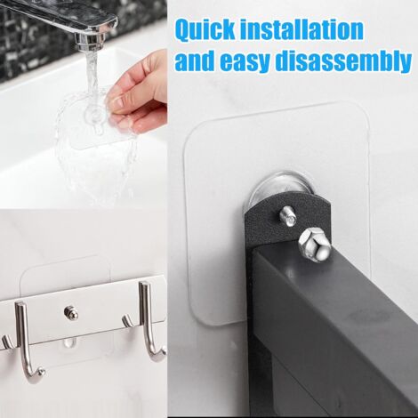 Ganchos De Pared Transparentes, Gancho Adhesivo Multiuso Para Puerta