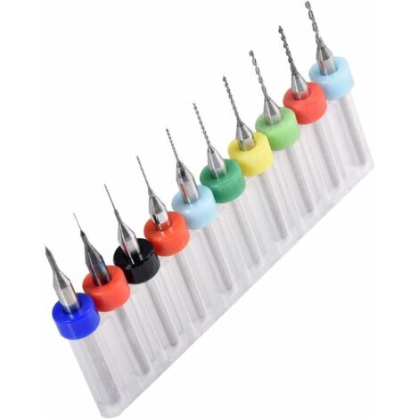 10pcs 3.175mm 1.3-3.175mm Incisione Punte Carburo Estremità Fresa - Foto 3