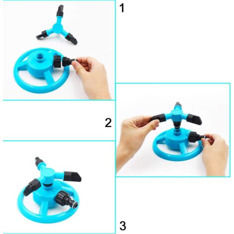 Arroseur De Pelouse Rotatif 360° - 2 Pièces Avec Buses Réglables, Couverture 8-10m, Idéal Pour Jardin Et Potager