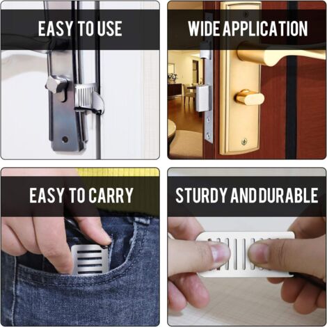 Cerradura de Puerta Portátil para Viaje 2 Piezas 3 en 1 Cerradura de Cerradura de Puerta Portátil para Viaje 2 Piezas 3 en 1 Cerradura de