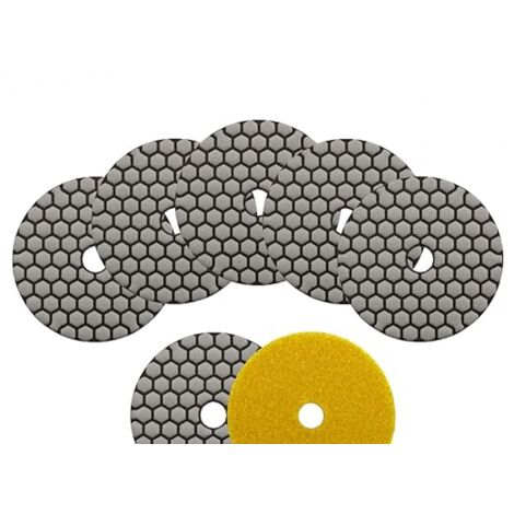 Kit De 4 Tampons De Polissage Pour Pierre - Granit, Marbre, Béton, Céramique, Diamètre 1 Grant