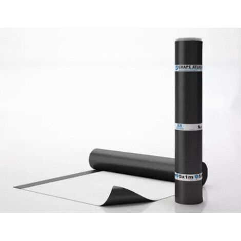 Soprema – Chape souple en bitume élastomère 5 m x 1 m – Armature en toile de verre – Pare-vapeur pour toitures-terrasses béton