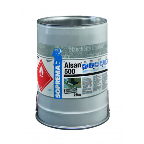 Soprema – Résine polyuréthane mono-composante 25kg – Étanchéité liquide circulable pour balcons et terrasses – Excellente résistance aux U.V. - RAL7032