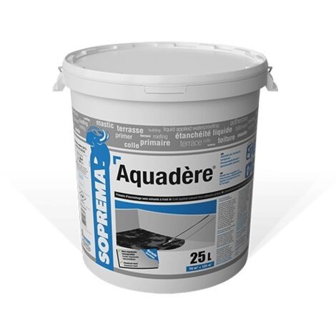 Soprema – Bidon d'imperméabilisation 25 litres – Enduit à froid sans solvant – Excellente adhérence sur béton et métal – Résistant au gel