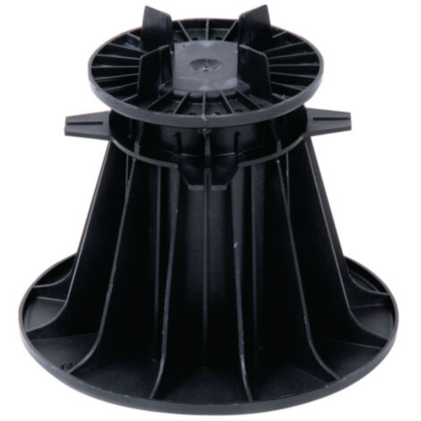 Soprema – Plot PVC réglable à vis pour terrasse – Hauteur 150 à 260 mm – Vissage rapide – Effet antidérapant – 33963