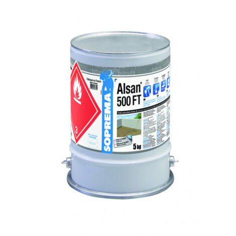 Soprema – Résine polyuréthane mono-composante 5 kg – Finition transparente durable pour applications professionnelles – Idéale pour chantiers humides
